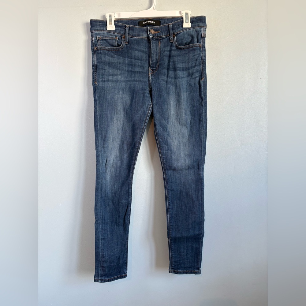 Express Dark Blue Women's Skinny Jeans